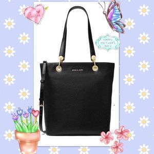 ❤️final reduction MK  large Raven leather Tote Bag